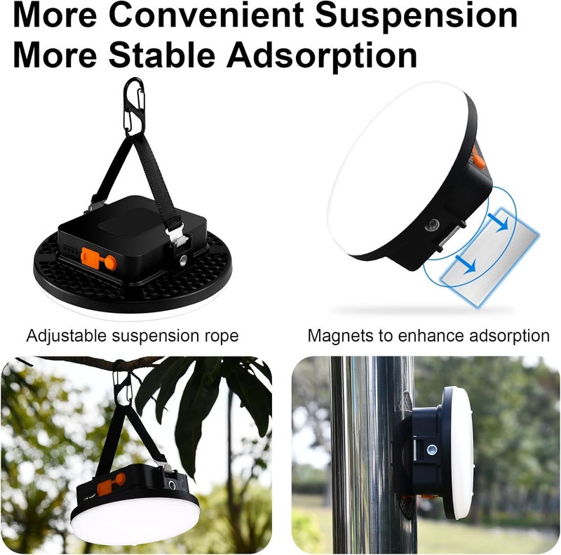 iodoo 16500mAh 60W Rechargeable Camping Light 3000LM 2700/4000/6500K LED Camping Lantern Portable IP65 Waterproof Tent Lights Power Failur - Image 3